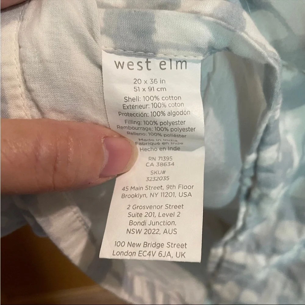 West Elm Quilted pillowcase